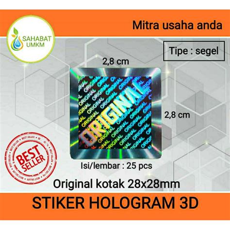 Jual Stiker Hologram Original Kotak 28mm Shopee Indonesia