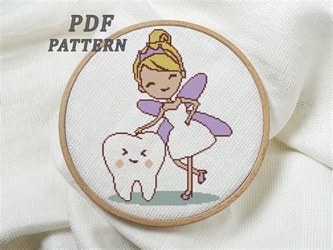 Tooth Fairy Cross Stitch Pattern Fairy Cross Stitch Simple Pdf