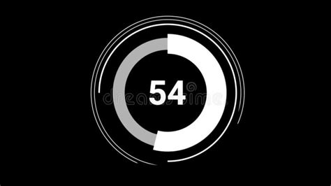 51 Fifty One Percent Number Circle Pie Diagram Chart Animated Stock