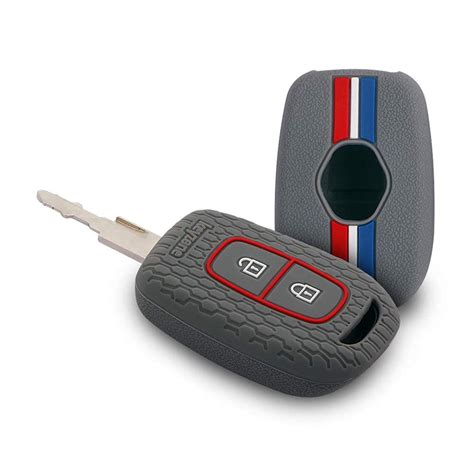 Keyzone Striped Silicone Key Cover Compatible For Renault Kiger Kwid