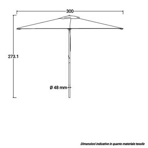 Ombrellone Disponibile In Misure Circolare Quadrato O Rettangolare