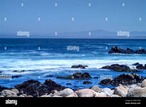 Monterey Bay From Asilomar State Marine Reserve California Stock Photo
