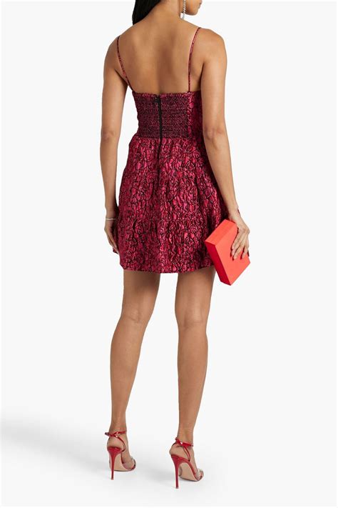 Alice Olivia Jamila Tiered Floral Jacquard Mini Dress The Outnet