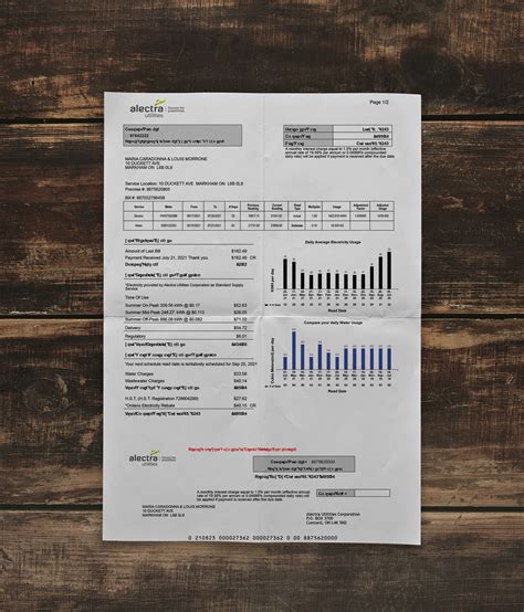 Utility Bill Canada Alectra PDF Template Buy Canada Alectra