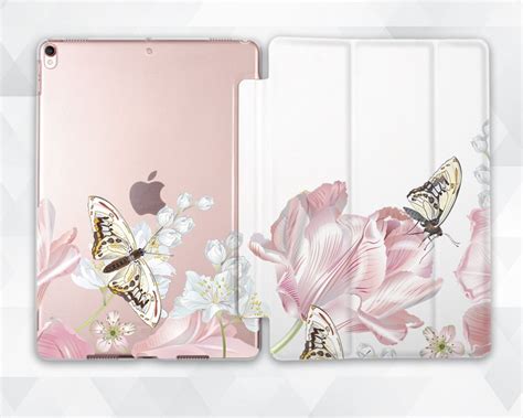 Butterfly Ipad Case Girls Floral Ipad 9 7 10 2 7th Pink Etsy