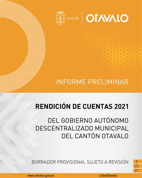 INFORME PRELIMINAR DE RENDICIÓN DE CUENTAS 2021 Alcaldía Ciudadana de