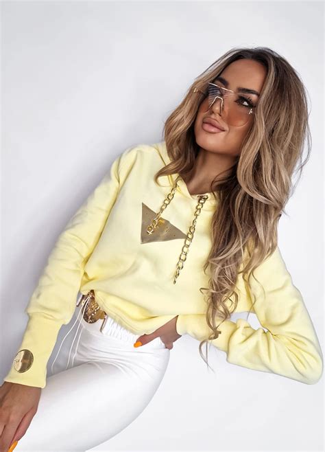 LA MONNE BLUZA Z KAPTUREM LEMON Sklep online z damską odzieżą