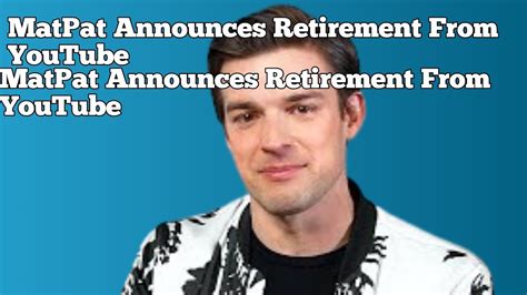 MatPat Announces Retirement From YouTube 2024 YouTube