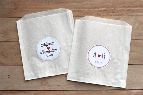 25 Personalized Wedding Stickers / Favor Bags / Custom Stickers / Paper ...