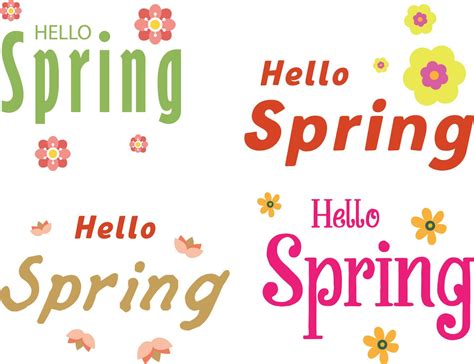 Hello Spring Hello Spring Typography With Flowers And Butterflies