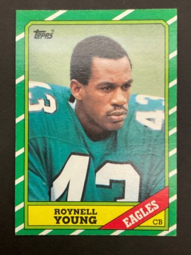 Roynell Young 1986 Topps Football Card 278 Philadelphia Eagles