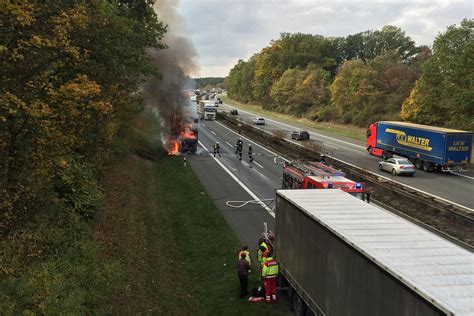 Bilder Von Lkw Brand Auf Der A6