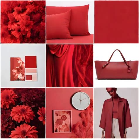 Premium Photo Red Mood Board Inspiration