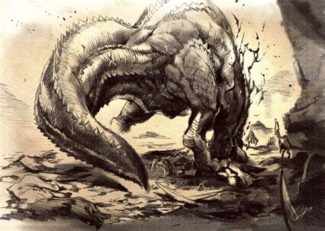 Image - MH3U-Savage Deviljho Concept Art 001.jpg | Monster Hunter Wiki ...