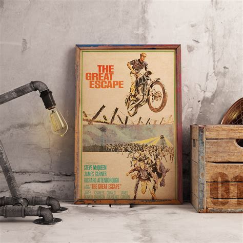 The Great Escape Movie Poster Classic War Film Wall Art Rolled Kraft