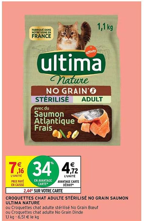 Promo Croquettes Saumon Pour Chat St Rilis Ultima Chez E Leclerc