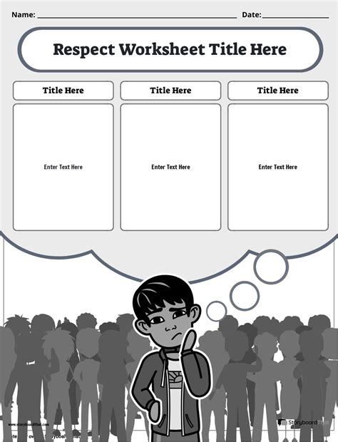 Resp Portrait Black And White Storyboard By Templates