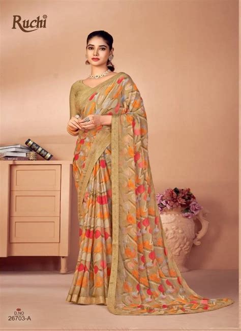 Simaya Th Edition By Ruchi Chiffon Saree Catalog The Ethnic World