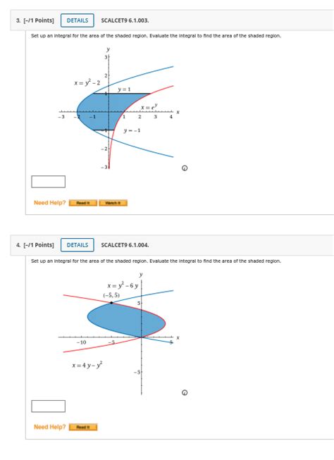 Solved Set Up An Integral For The Area Of The Shaded Region Chegg