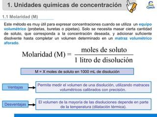 Disoluciones Ii Unidades Qu Micas De Concentraci N Ppt Descarga