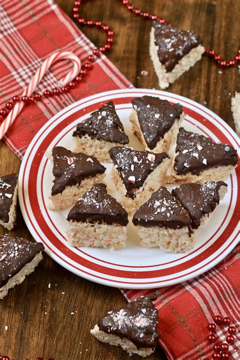 Peppermint Bark Rice Krispie Treats My Life After Dairy