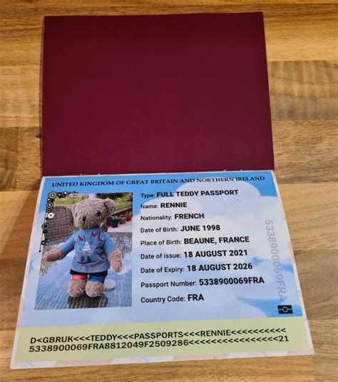 Order Your Teddy Bear Passports Now Teddy Bear Passports