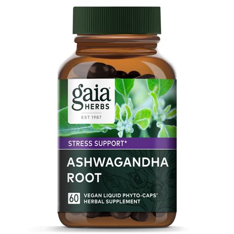 Gaia Herbs Single Herbs Ashwagandha Root 60 Vegetarian Liquid Phyto