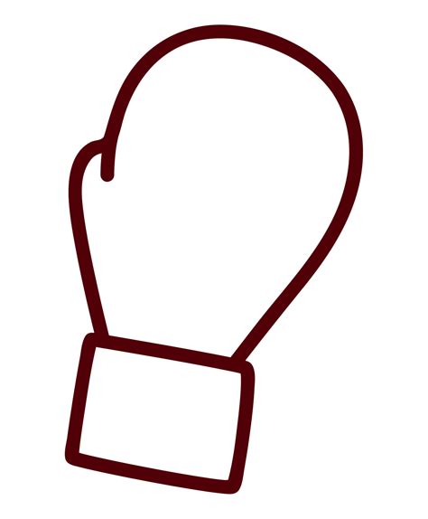 Boxing Glove Silhouette Design Over White Vector Art At Vecteezy