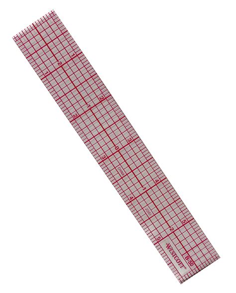 Westcott B-50 1 X 6 inches 8ths Graph Beveled Ruler