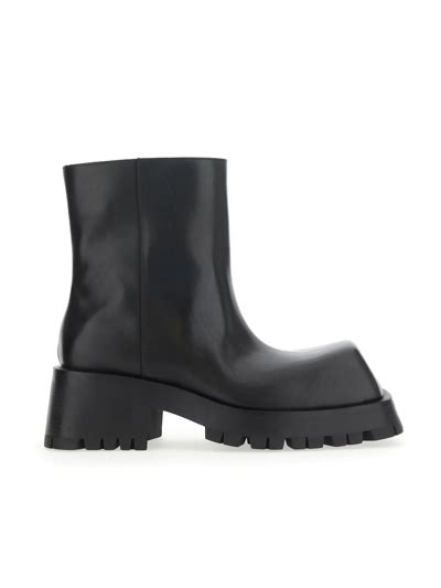 Balenciaga Trooper Rubber Boots In Black Modesens