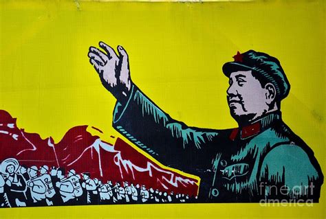 Chinese communist propaganda poster art with Mao Zedong Shanghai China ...