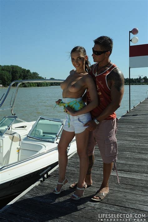 Gorgeous Brunette Henessy Fucked On The Lake Photos