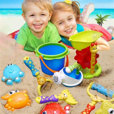 11 Pcs Beach Sand Toys Set Includes Hourglass Bucket