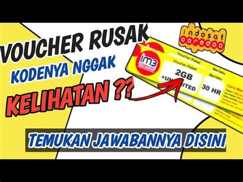 Cara Mengatasi Kode Voucher Indosat Im Yang Rusak Akibat Salah Gosok