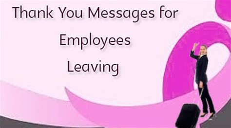 Thank You Messages for Employees Leaving