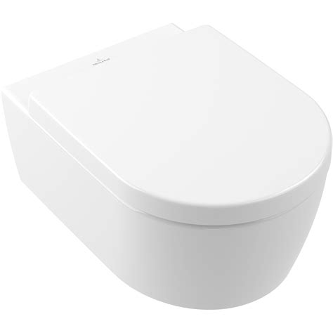 Villeroy And Boch Avento Wall Mounted Rimless Wc Pan With Seat And Cover