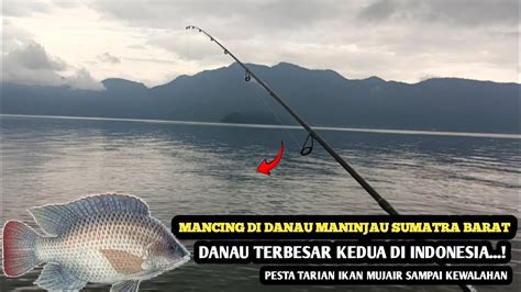 Edan Mancing Ikan Nila Babon Di Danau Terbesar Kedua Di Indonesia