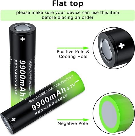 Benkia V Rechargeable Batteries Li Ion Cell Mah Flat Top