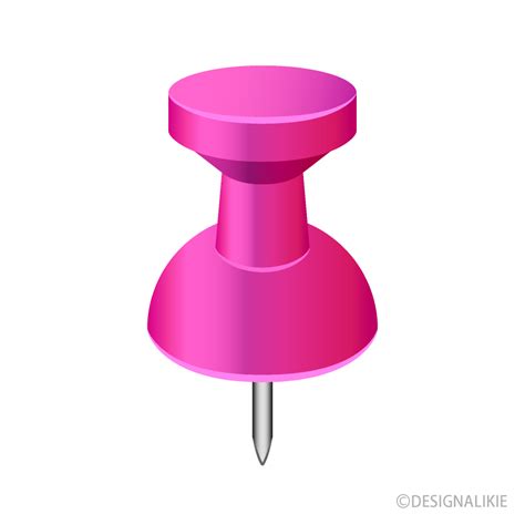 Pink Pin Clip Art Free PNG ImageIllustoon