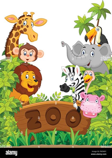 Collection of zoo animals Stock Vector Image & Art - Alamy