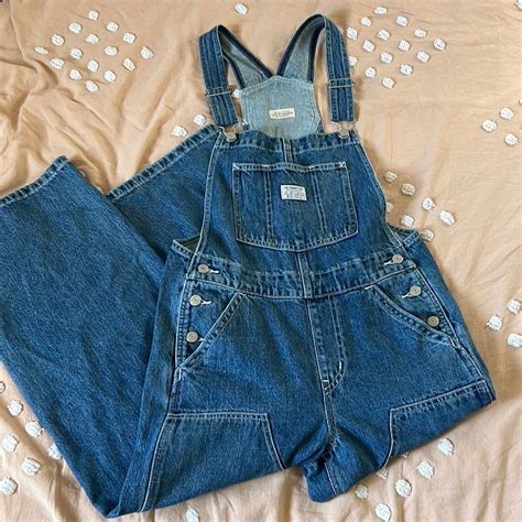 Levi S Women S Blue Dungarees Overalls Depop