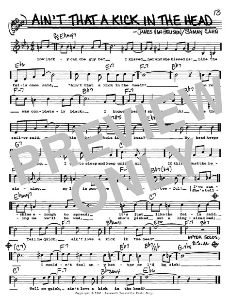 Ain't That A Kick In The Head | Sheet Music Direct