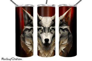 Wolf Tumbler Wrap Png Bundle Seamless Graphic By Mockup Station