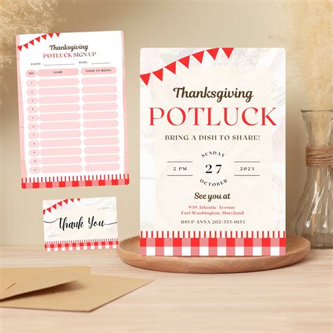 Potluck Party I Thanksgiving Potluck Invite I Friendsgiving - Etsy