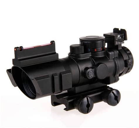 Airsoftsports Gun Riflescope 4x32 Rifle Scope Reticle Fiber Optic Sight ...