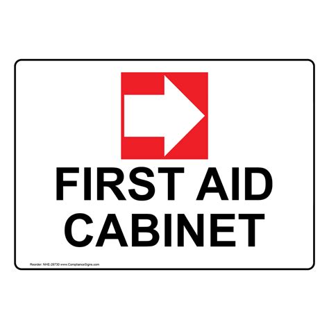 Industrial Notices First Aid Sign First Aid Cabinet Right Arrow