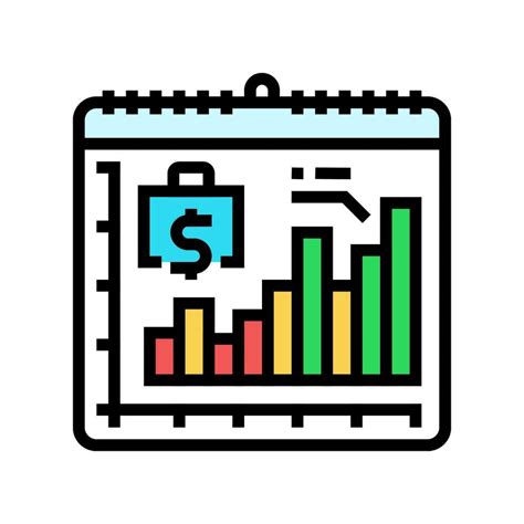 Financial Planning Color Icon Vector Illustration Vector Art