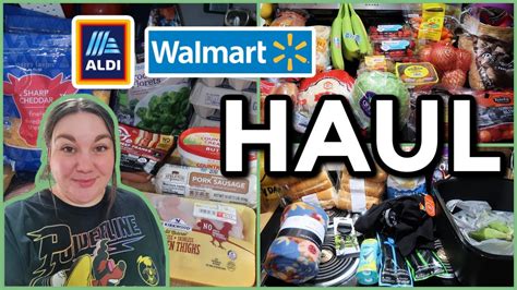 ALDI WALMART WEEKLY GROCERY HAUL 1 Week Haul Meal Plan OCTOBER