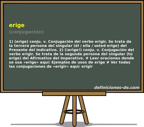 Erige Conjugaci N Significado De Erige