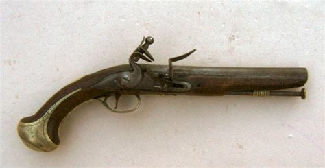 Paul S Antique Arms And Armour A Very Good Brass Mounted Colonial Period English Flintlock Pistol